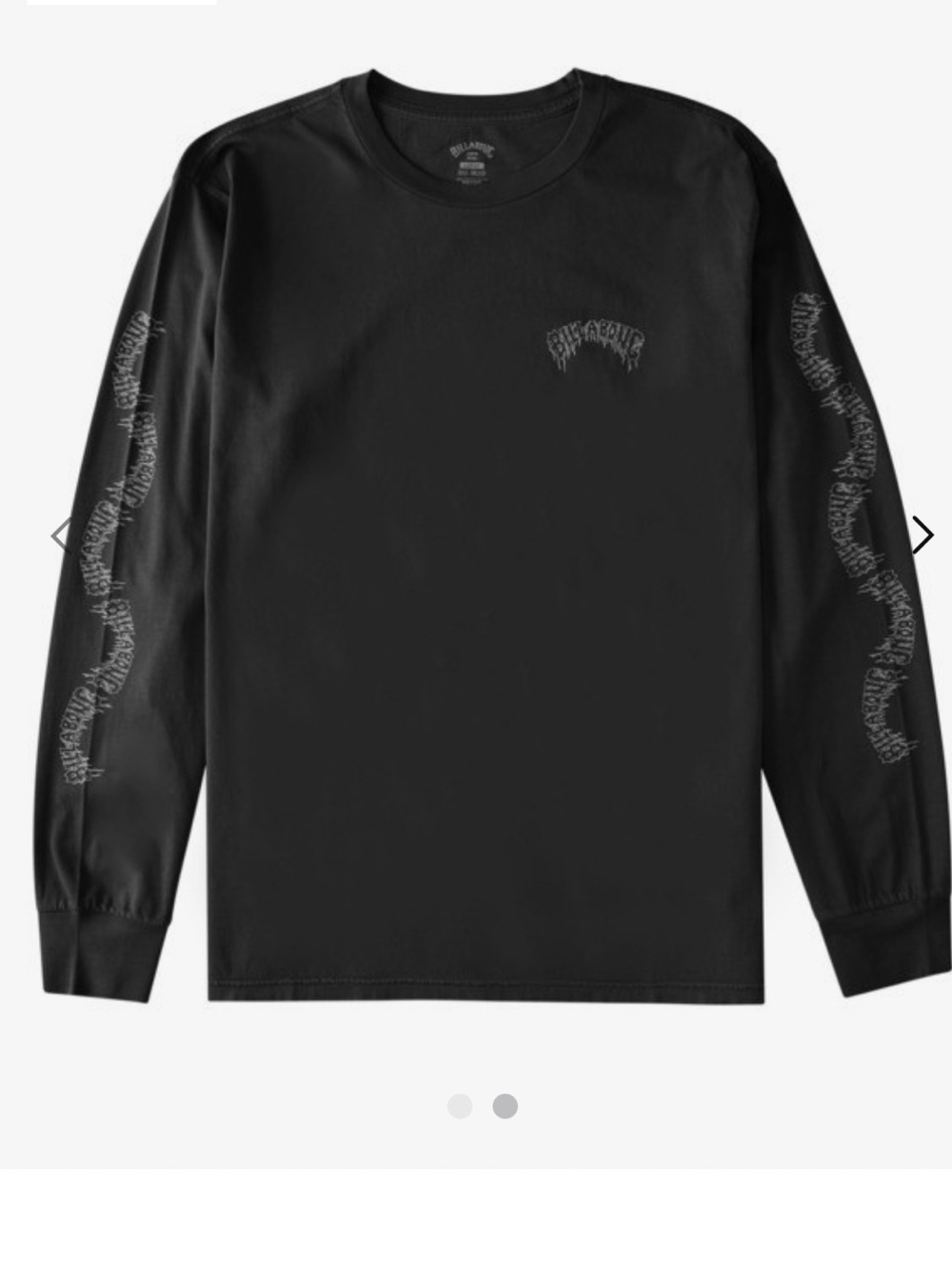 Billabong Men's Long Sleeve Gray Graphic Tee -Small